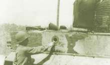 Hole caused by a 75mm Sherman